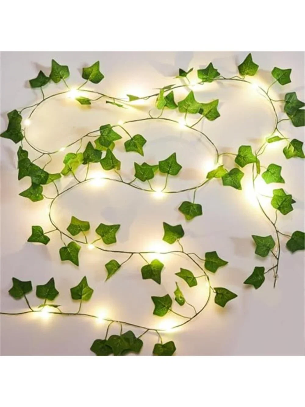 2 Pack LED Fairy Light Ivy Vine Garland Battery Operated Bedroom Wall Decor